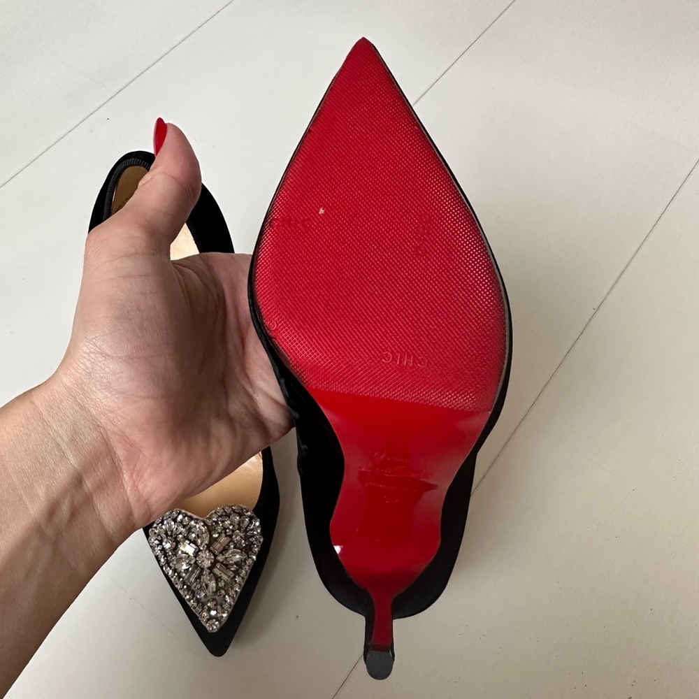Christian Louboutin Cristocora 120 black velvet heels - Picture 6 of 10
